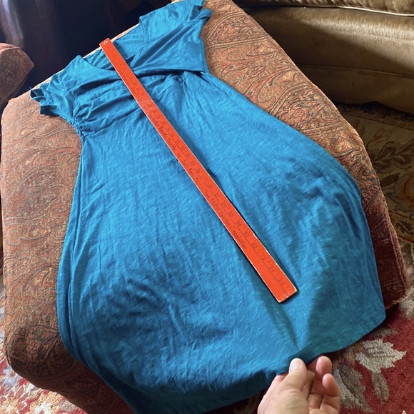 Horny Toad Empirical dress Turquoise short Sleeve wrap nursing amazing cotton XS - Picture 4 of 11